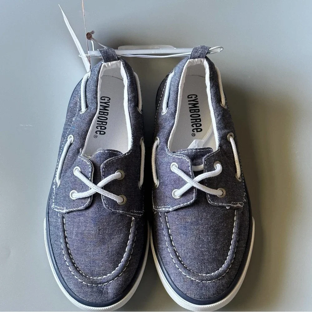 Gymboree Little Boys Size 13 Chambray Canvas Shoes Tennis Flat Sneakers